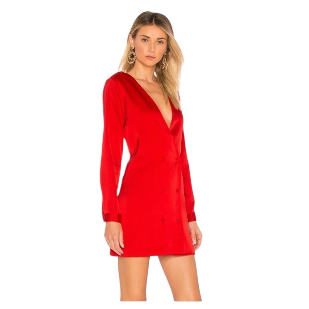 NWT! Revolve | L'Academie The Cadet Blazer-Style Dress in Red. Size XS.